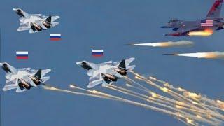 13 Minutes ago! First Air Battle of US F-16 and Russian SU-57 Look What Happened!!!