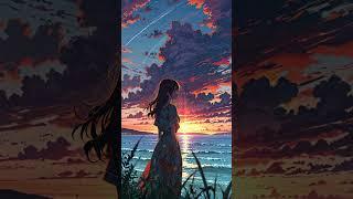 Waves...    #art #waves #sunset #anime #animelody #natureslover