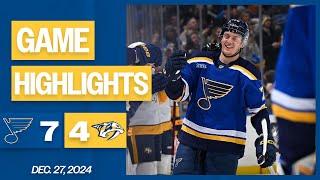 Game Highlights: Blues 7, Predators 4