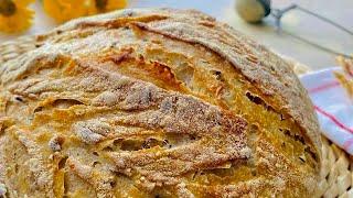 Delicious grey bread without kneading, which everyone can make! Minimum effort and excellent 100%