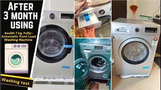 After 3 Month Using - Bosch 7 kg, 5 star, In-Built Heater Front Load Washing Machine Detail Review.