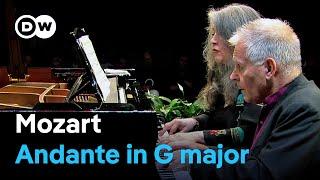 Mozart: Andante and Variations in G major | Martha Argerich & Stephen Kovacevich (piano four hands)