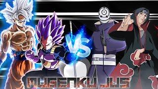 Goku MUI & Vegeta Ultra Ego vs Itachi S1 OP & Obito OP(all forms) ANIME MUGEN JUS Team Fight 2 vs 2