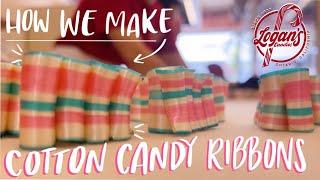 How We Make: Cotton Candy Ribbon Candies the Old Fashioned Way by Hand!  // Logan's Candies