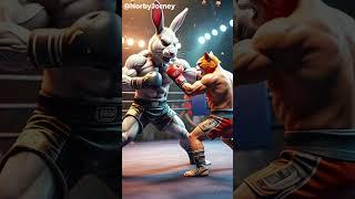 Clash of Beasts #ai #cat #rabbit #dog #shorts