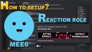 How To SetUp Reation Role In Mee6 Bot (Discord)