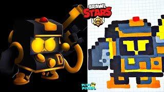 Новый Скин 8- БИТ из BRAWL STARS РИСУНКИ ПО КЛЕТОЧКАМ - PIXEL ART