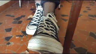 Black converse crush hamburger