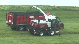 Rostselmash RSM F 2650 forage harvester on grassland demo in Germany