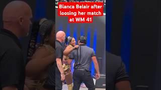 Bianca Belair after loosing her wrestle mania 41 #wwe #wrestling #shorts