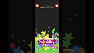 Squiggle drop - daily challenge | score goal without touch spinner #applearcade #dinsun