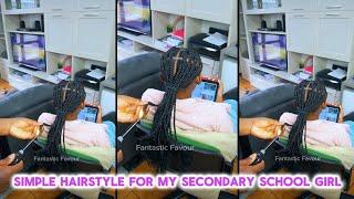 My daughter's classmates were admiring this beautiful hairstyle, and she loved it 