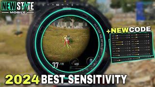 BEST SENSITIVITY SETTINGS | NEW STATE MOBILE (4K Gameplay)