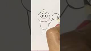 Simple and easy drawing #drawing #art #stickman #drawingideas #shortsvideo