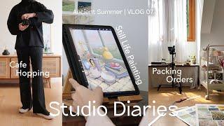 Still Life Painting, Crystals Unboxing, Packing Orders | Studio Diaries ep.07