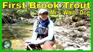 Mrs. White Dog's First Brook Trout - Vermont Small Stream Fly Fishing