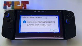 Fix Lenovo Legion Go AMD Adrenalin error not compatible with graphics driver - 2 ways to fix it