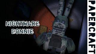 Nightmare Bonnie FNAF 4 Papercraft | Stop Motion Video