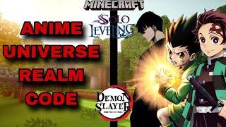 *NEW* BEST ANIME UNIVERSE REALM CODE FOR MINECRAFT BEDROCK EDITION!