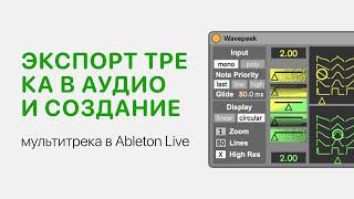 Экспорт трека в аудио и создание мультитрека в Ableton Live 11 [Ableton Pro Help]