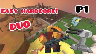 EASY DUO HARDCORE WITHOUT SPECIAL TOWERS! ||| ДУО ХАРДКОР БЕЗ СПЕЦ БАШЕН!  Tower Defense Simulator