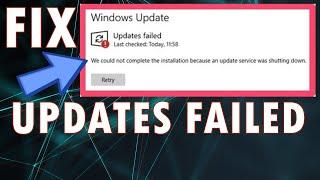 [FIX] Windows 10 Updates failed - "We could not complete the install"