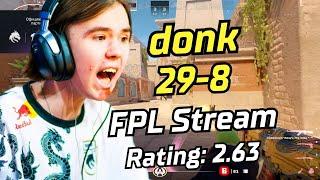 donk (29-8)  Stream FPL vs flameZ/FL1T/mir/degster/nicoodoz (anubis) | Feb 14, 2024