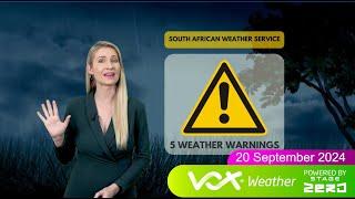 20 September 2024 | Vox Weather Forecast powered by Stage Zero