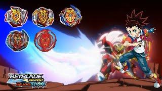 All Moves of Aiger Akabane/Achilles in Beyblade Burst From Seasons 3-4-5-7