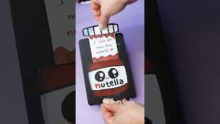 How to make cute DIY Cards  #papercrafts #springonyoutube #willmarycrafts #nutella