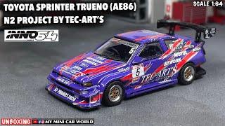 『MY MINI CAR WORLD』UNBOXING INNO64 1/64 TOYOTA SPRINTER TRUENO (AE86) N2 PROJECT BY TEC-ART’S