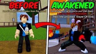 Speedrunning & Absolutely Awakening Dark Blade to Become Mihawk in Blox Fruit!