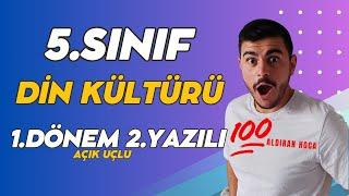 #2025 5. Sınıf Din Kültürü 1. Dönem 2. Yazılı Soruları - Açık Uçlu 2025‍