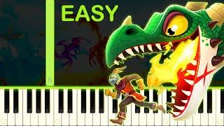 HUNGRY DRAGON´S THEME - EASY Piano Tutorial