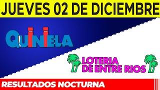 Resultados Quinielas Nocturnas de Córdoba y Entre Ríos, Jueves 2 de Diciembre