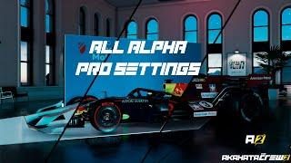 All Alpha PRO SETTINGS (TC2)