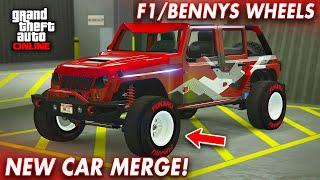 *EASY* F1/BENNY'S WHEELS ON ANY CAR IN GTA 5 ONLINE - CAR TO CAR MERGE GLITCH! (ALL CONSOLES)