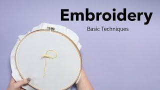 Basic Embroidery Techniques | Beginners' Embroidery Tutorial