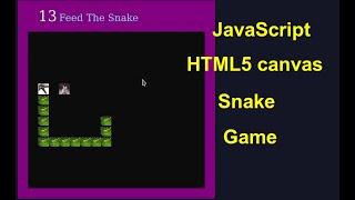 HTML5 canvas JavaScript Snake Game with levels