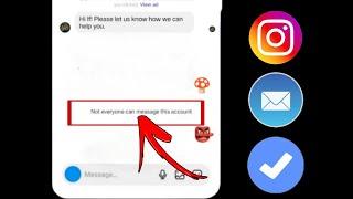 Как исправить! Instagram Не все могут отправить сообщение этому аккаунту Проблема