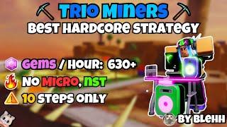 BEST & SIMPLIEST way to get GEMS┃Trio Miners - Player 2 POV┃Tower Defence Simulator