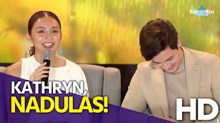 Kathryn Bernardo, nadulas sa kanyang tawag kay Alden Richards sa Hello, Love, Again Media Day