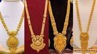 22k gold bridal Rani haar designs with weight||latest fancy,trendy gold rani haar set new style||