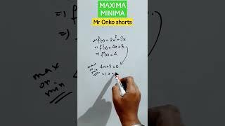 Maxima and Minima clas12|Application of derivatives #mronkoshorts #shorts #viralshorts #calculus