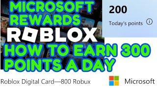 HOW TO GET ROBLOX GIFT CARDS FAST USING MICROSOFT REWARDS 300 POINTS DAILY NEW (2025)