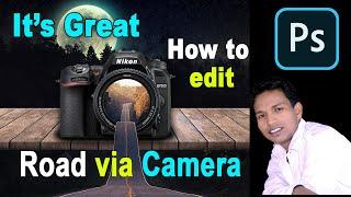 How to edit Road via Camera | Amazing | photoshop amazing editing #Dgtech #amazing #Photoshop