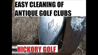 Easy & Traditional way to clean the iron head of an antique golf club.