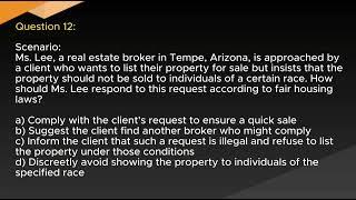 Arizona Real Estate Broker Exam Free Practice Test and Answer Updated