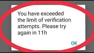 How To Fix Truecaller You have exceeded the limit of verification attempts.Please try again Problem