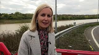 River Nene burst its banks in Northampton BBC Look East Evening News 24/09/2024